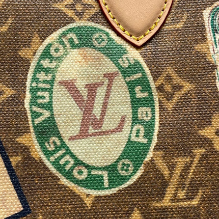 Louis Vuitton OnTheGo Large Hotel Labels Brown Monogram Crossbody Tote