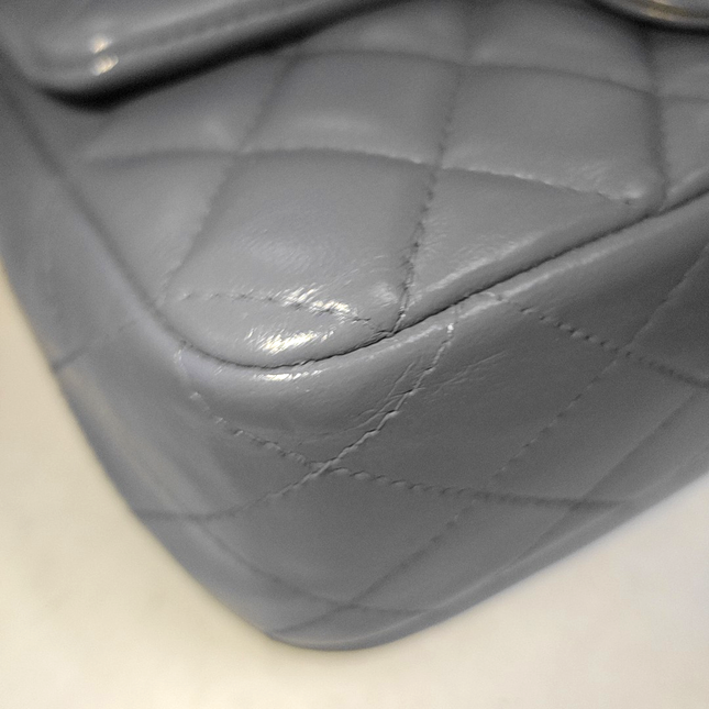 Chanel Classic Flap Rectangular Mini Ash Blue Lambskin, 2012