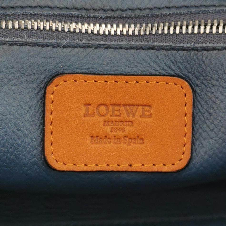 Sold Loewe Amazona 23 in Navy Blue Suede Leather with Strap Luxbags