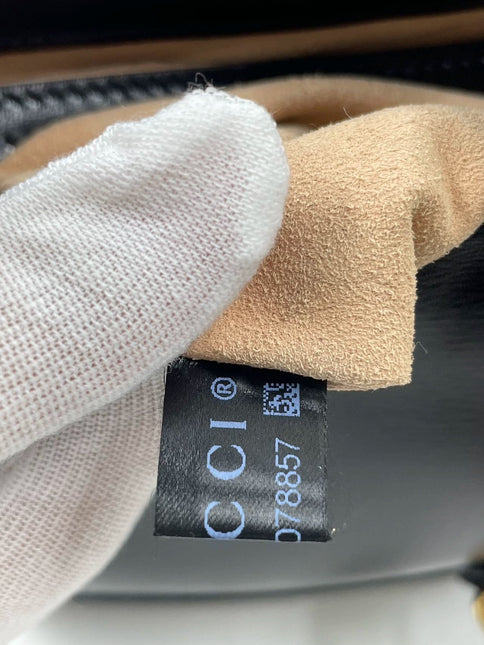Sold Gucci Jackie 1961 Black Leather Bag with Adjustable Strap