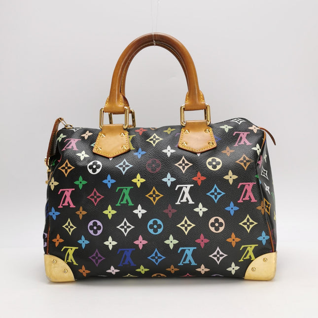 Louis Vuitton x Takashi Murakami Speedy 30 Lock Black Multicolor