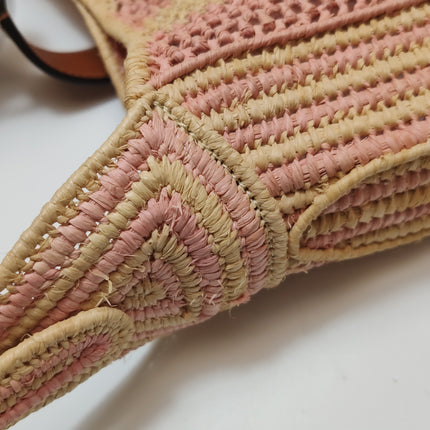 Gucci Jackie 1961 Wicker Bag Pink Gold Hardware Leather Strap