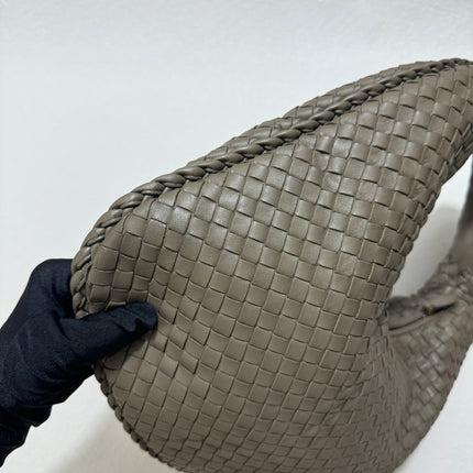 Sold Bottega Veneta Hobo Bag Lambskin leather Grey Medium 40cm