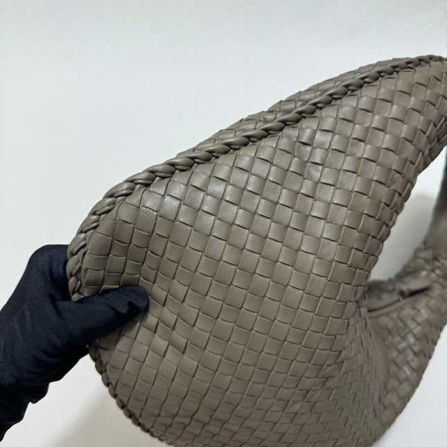 Sold Bottega Veneta Hobo Bag Lambskin leather Grey Medium 40cm