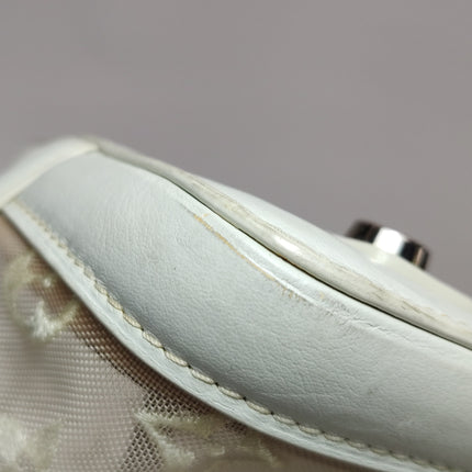 Louis Vuitton Lockit White Mesh Monogram and Leather Handbag