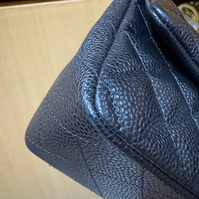 Chanel Classic Flap Mini Black Caviar Silver Hardware 2017-18