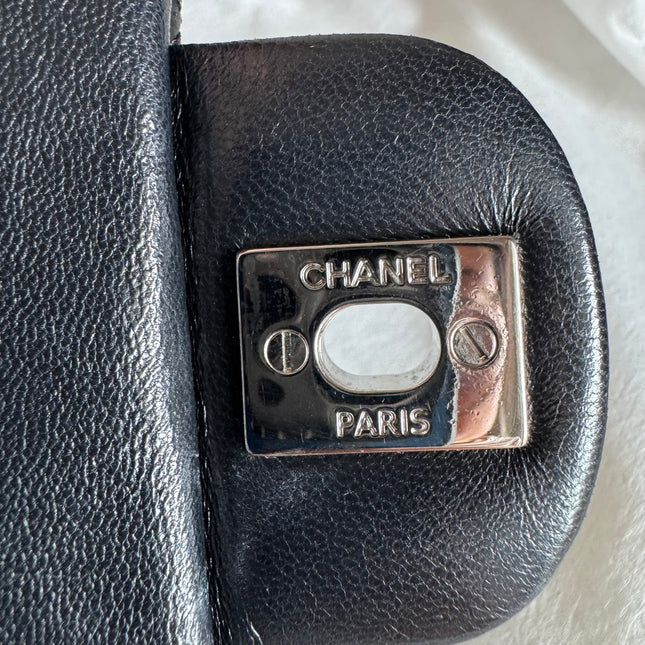 Chanel Classic Flap Mini Black Lambskin Silver Hardware