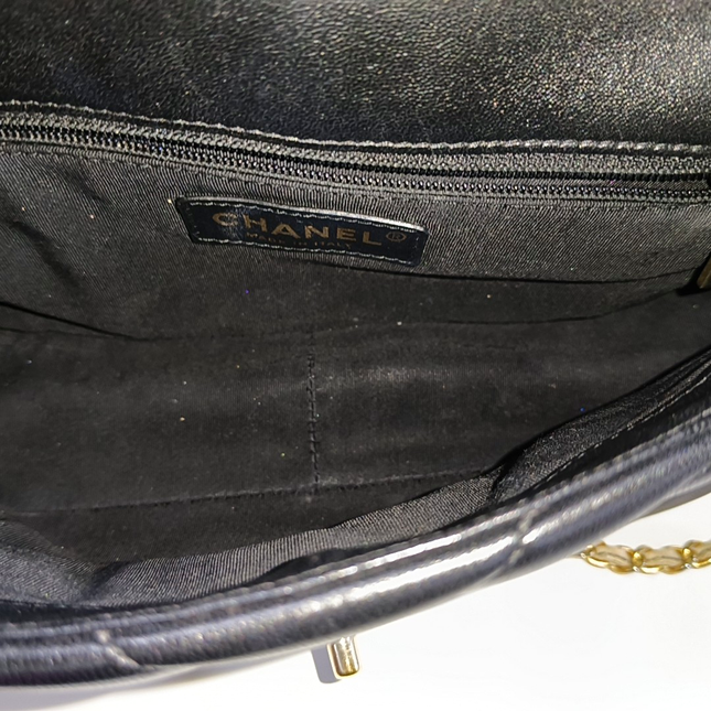 Chanel Classic Flap Mini Chevron Quilted Chain Around Mini Rectangular Flap Black, 2018