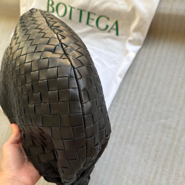 Bottega Veneta Jodie Small Black Lambskin Leather Silver Hardware