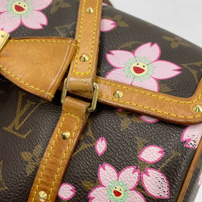Louis Vuitton x Takashi Murakami Papillon 28 Cherry Blossom Monogram Handbag