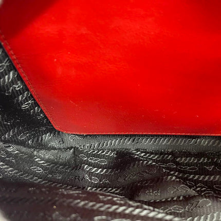 Prada Cleo Red Leather Shoulder Bag