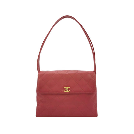 Chanel Kelly Vintage Top Handle Bag Lambskin Leather 24k Gold Hardware-Luxbags