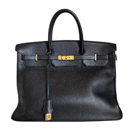 Hermes Birkin 40 Black Togo Leather Gold Hardware 2001
