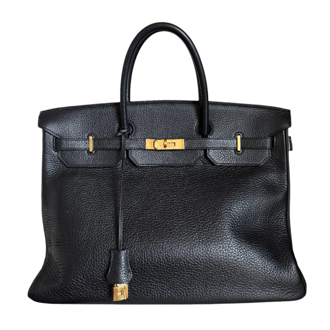 Hermes Birkin 40 Black Togo Leather Gold Hardware 2001