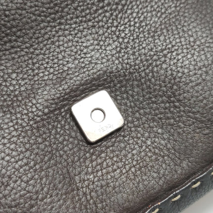 Fendi Baguette Selleria Calfskin Leather Brown Shoulder Bag