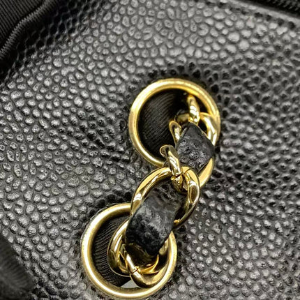 Chanel Classic Flap Medium 2014 Black Caviar Leather Gold Hardware