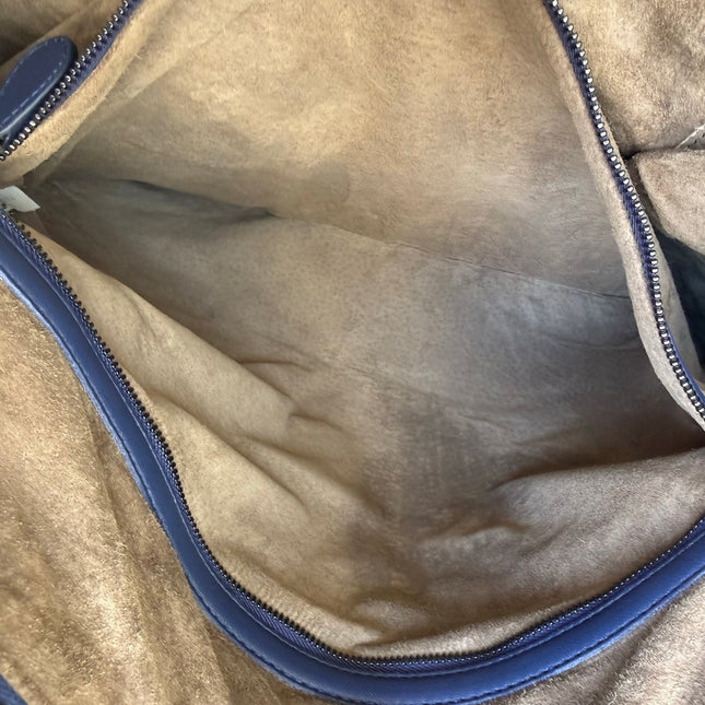 Bottega Veneta Maxi Convertible Tote Navy Leather 50cm