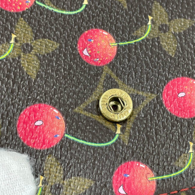 Louis Vuitton Limited Edition Monogram Cherry Compact Zippy Wallet