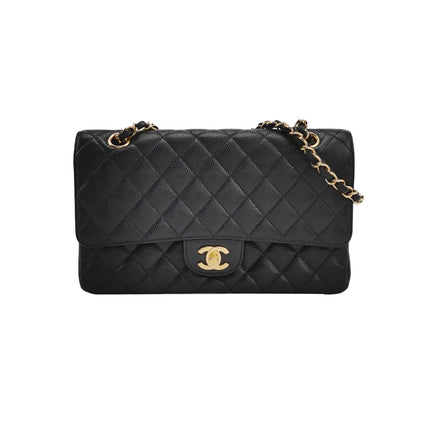 Chanel Classic Flap Medium 2015 Black Caviar Leather Gold Hardware