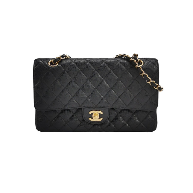 Chanel Classic Flap Medium 2015 Black Caviar Leather Gold Hardware