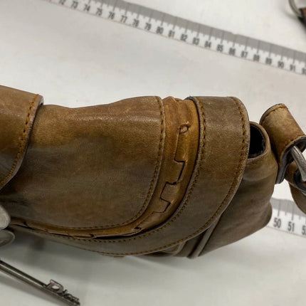 Dior Vintage Gaucho Mini Brown Leather Crossbody Bag 2006