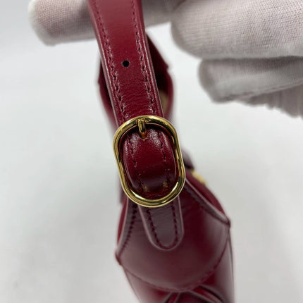 Sold Gucci Jackie 1961 Mini Burgundy Leather Bag Two Way Carry Never Worn