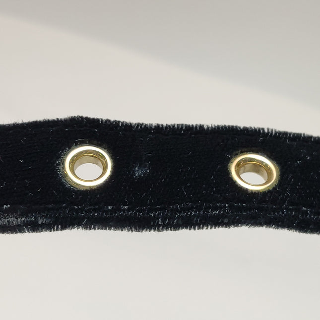 Fendi Baguette Vintage Rare Black Velvet with Gold Metal Tassles