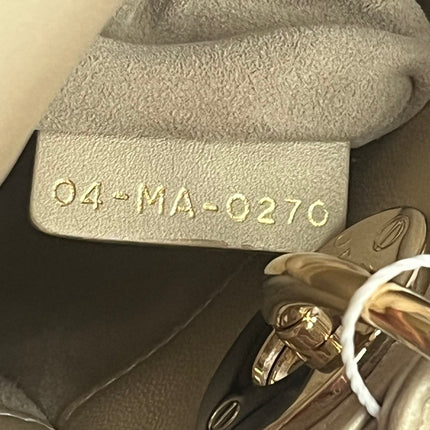 Lady Dior Mini Gold Calfskin Leather with Crystals Gold Hardware 2020