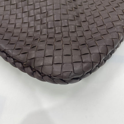 Bottega Veneta Veneta Hobo Maxi Dark Brown Lambskin Leather 52cm
