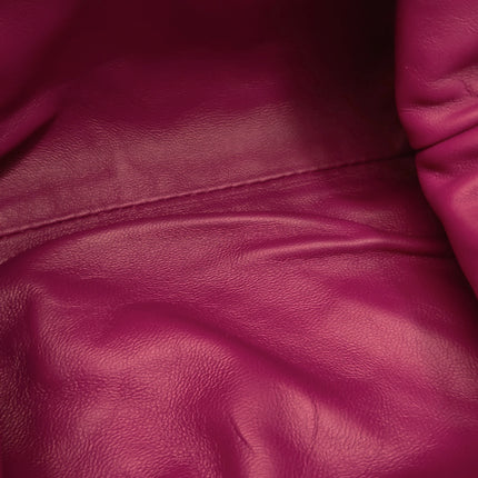 Bottega Veneta Pouch Mini Intrecciato Burgundy Lambskin Leather Crossbody Bag