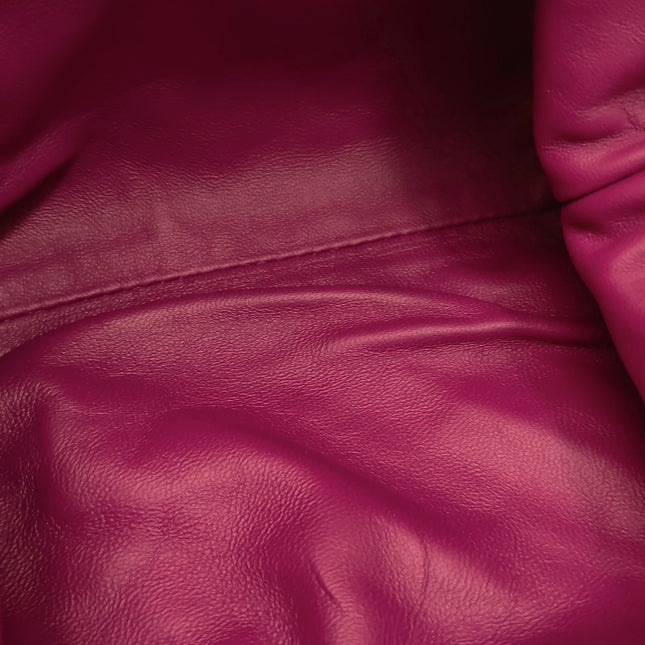 Bottega Veneta Pouch Mini Intrecciato Burgundy Lambskin Leather Crossbody Bag