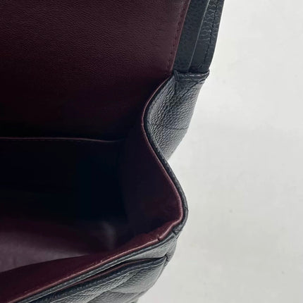 Chanel Classic Flap Maxi 2012 Black Caviar Leather Double Flap with Gold Hardware