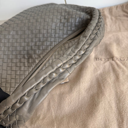 Bottega Veneta Hobo Bag Lambskin leather Dark Grey 47cm