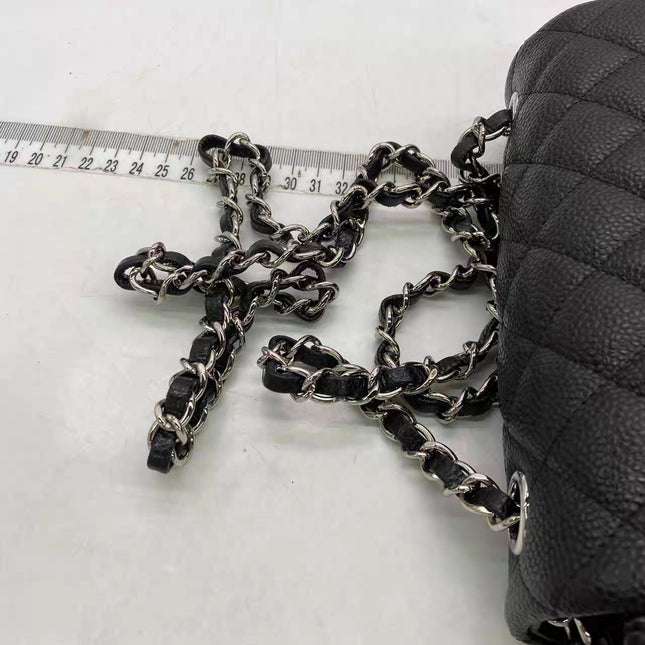 Chanel Classic Flap Mini Black Caviar Silver Hardware 2017-18