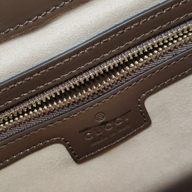 Gucci Jackie 1961 Small Brown Smooth Leather Bag