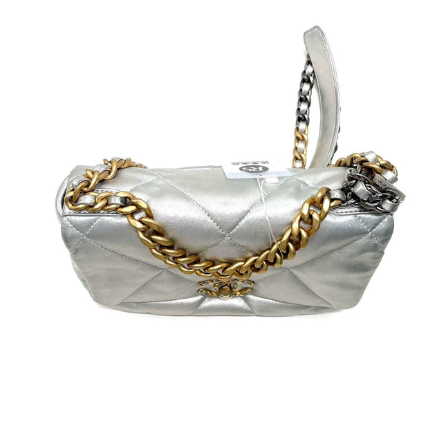 Sold Chanel 19 Bag 2021 Small Silver Crossbody Bag