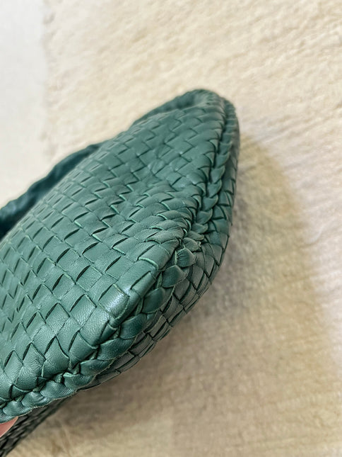 Bottega Veneta Veneta Hobo Large Dark Green 47cm Lambskin Leather