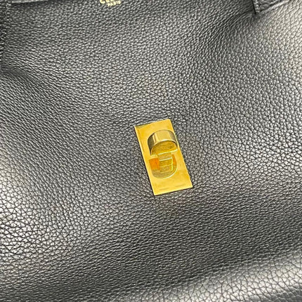 Celine Soft 16 Bag Medium Black Grained Calfskin Leather