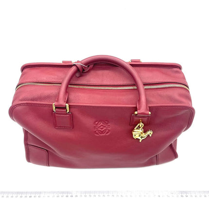 Loewe Amazona 36 Medium Burgundy Leather Dragon Lock Gold-tone Hardware