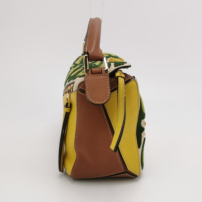 Loewe x William De Morgan Puzzle Small Embroidered Brown Yellow Multicolor