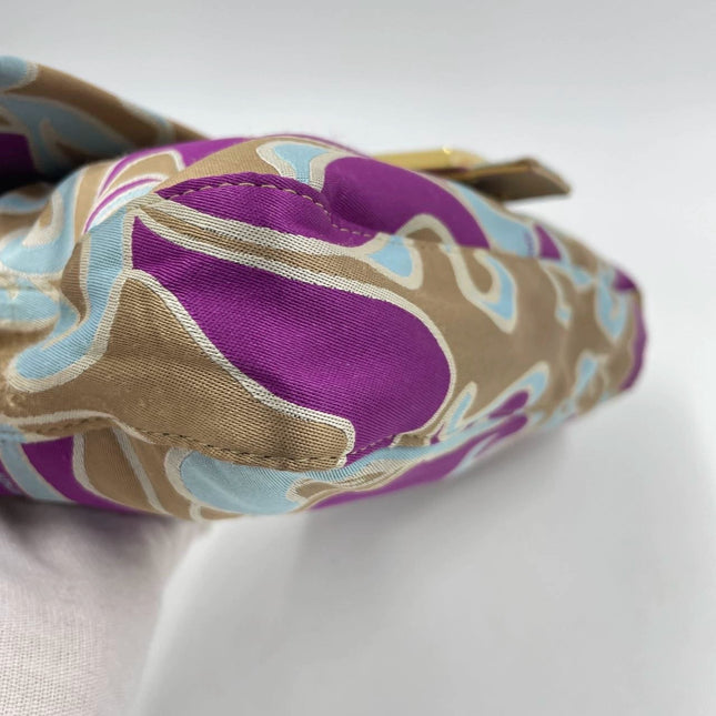 Sold FENDI Baguette Multicolor Purple Fabric with Psychedelic prints