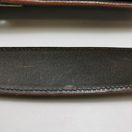 Loewe Shoulder Bag Suede and Leather Dark Brown