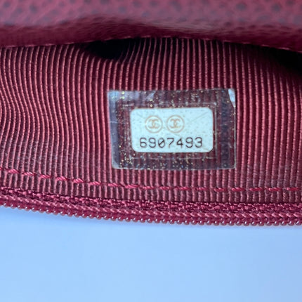 Chanel Vintage Burgundy Caviar Leather Shoulder Bag 24k Gold HW