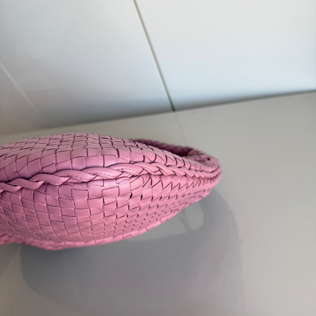 Bottega Veneta Veneta Hobo Medium Bubblegum Pink Intrecciato Leather Bag 48cm