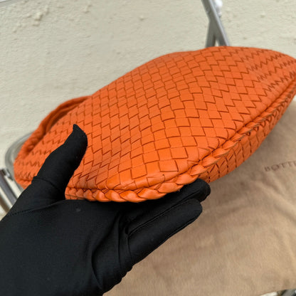 Sold Bottega Veneta Veneta Hobo Medium 40cm Lambskin Leather Orange