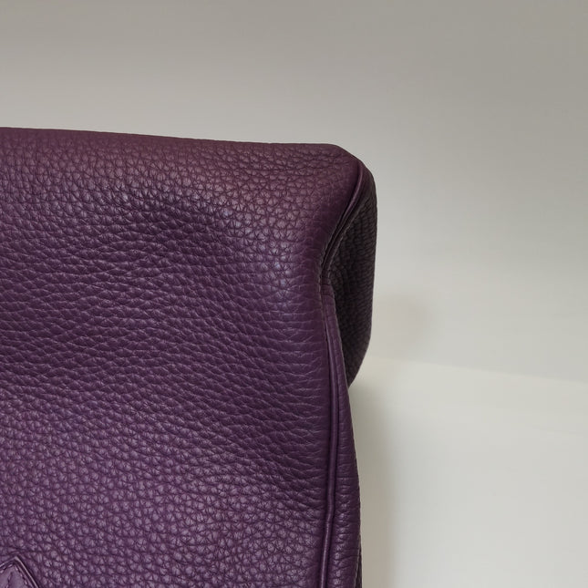 Hermès Birkin 35 Torillon Clemence Leather N5 Cassis Violet Palladium Hardware 2011