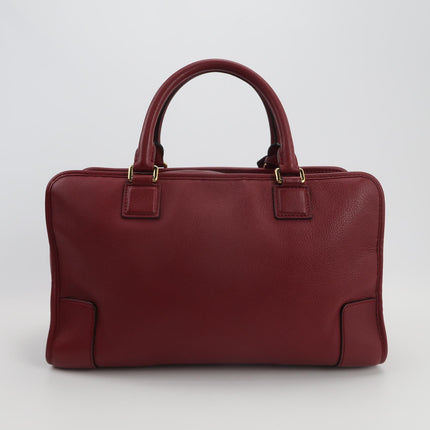 Loewe Amazona 36 Medium Burgundy Leather Dragon Lock Gold-tone Hardware