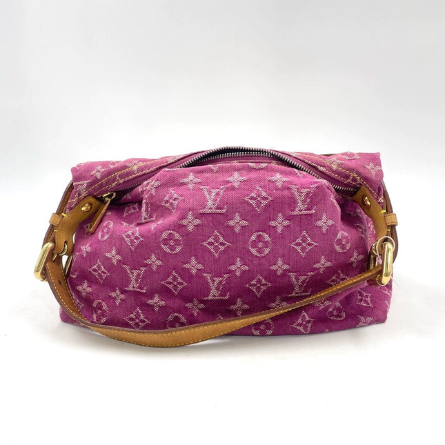 Louis Vuitton Monogram Pink Denim Baggy PM Shoulder Bag