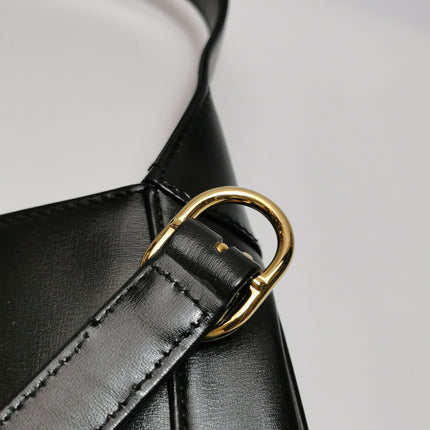 Gucci Jackie 1961 Black Leather Bag Small With Long Strap