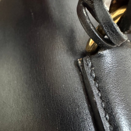 Hermès Kelly 32 Sellier Black Box Leather Gold Hardware with Strap